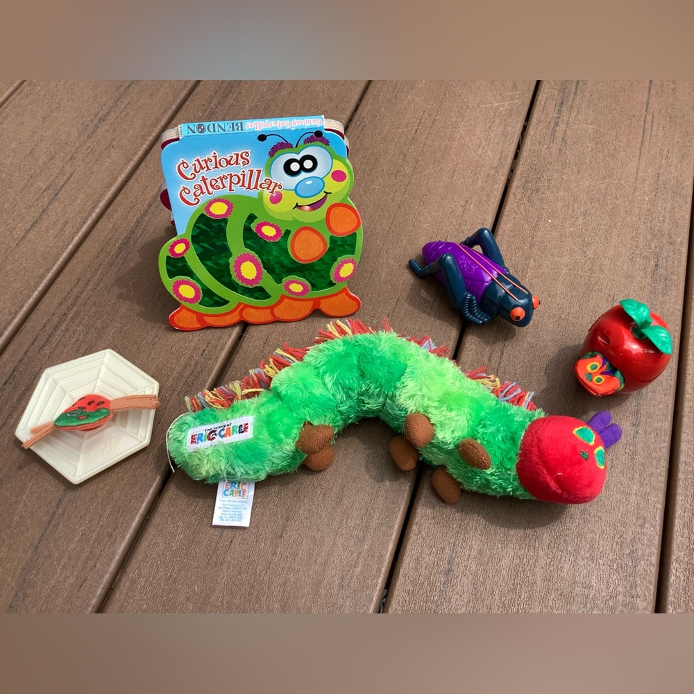 Caterpillar Plush Toy and Finger Puppet Set